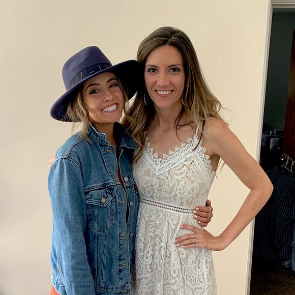 Navy Blue Wide Brim Hat - Picture 3 of 3